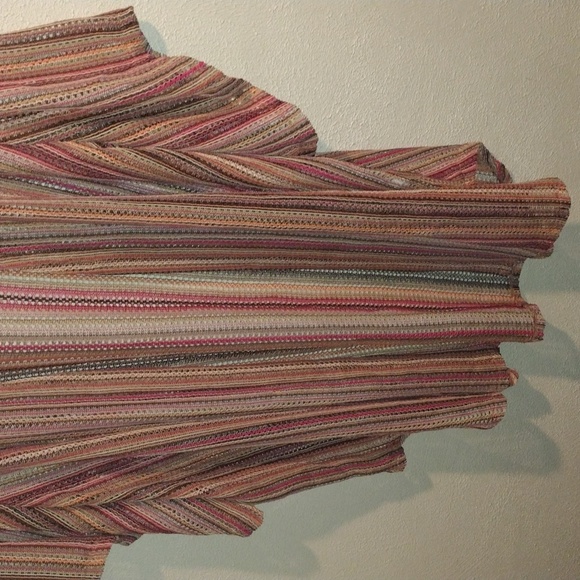 Maurices Open Knit Striped Multi Colored Boho Kimono/Swim Cover Festival… - Picture 3 of 6